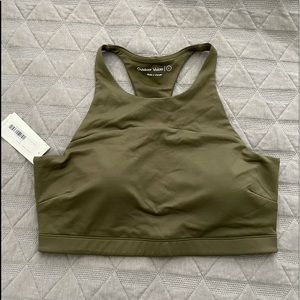 Outdoor Voices Crop Sports Bra in Vine Large